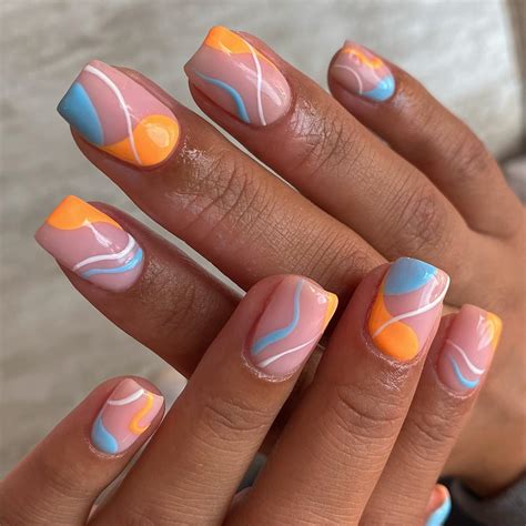 orange nail designs 2023|cute orange nail ideas.